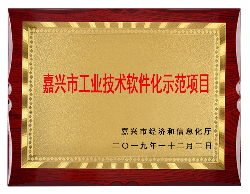 嘉兴市工业技术软件化示范项目