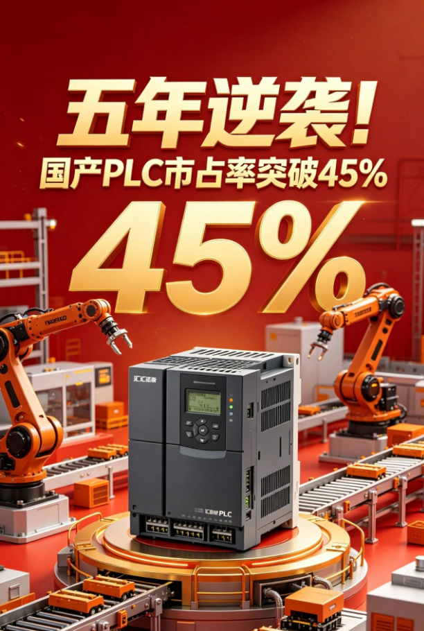五年蝶变:国产 PLC 市占率突破 45% 汇川信捷等引领工业大脑国产化浪潮(图1) 五年蝶变:国产 PLC 市占率突破 45% 汇川信捷等引领工业大脑国产化浪潮(图1)